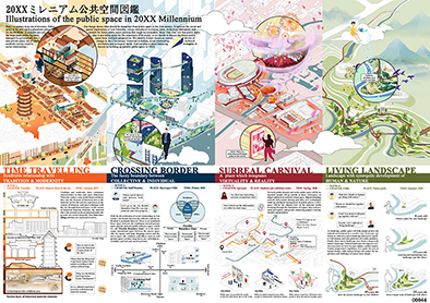 Illustrations of the public space in 20XX Millennium　　Yihui Zhou　Danlu Peng（北京大学大学院）
